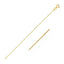 14k Yellow Gold Diamond Cut Cable Link Chain - 0.8mm