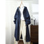 Manteau Trench à Capuche Élégant à Boutonnage Simple et Mi-Long