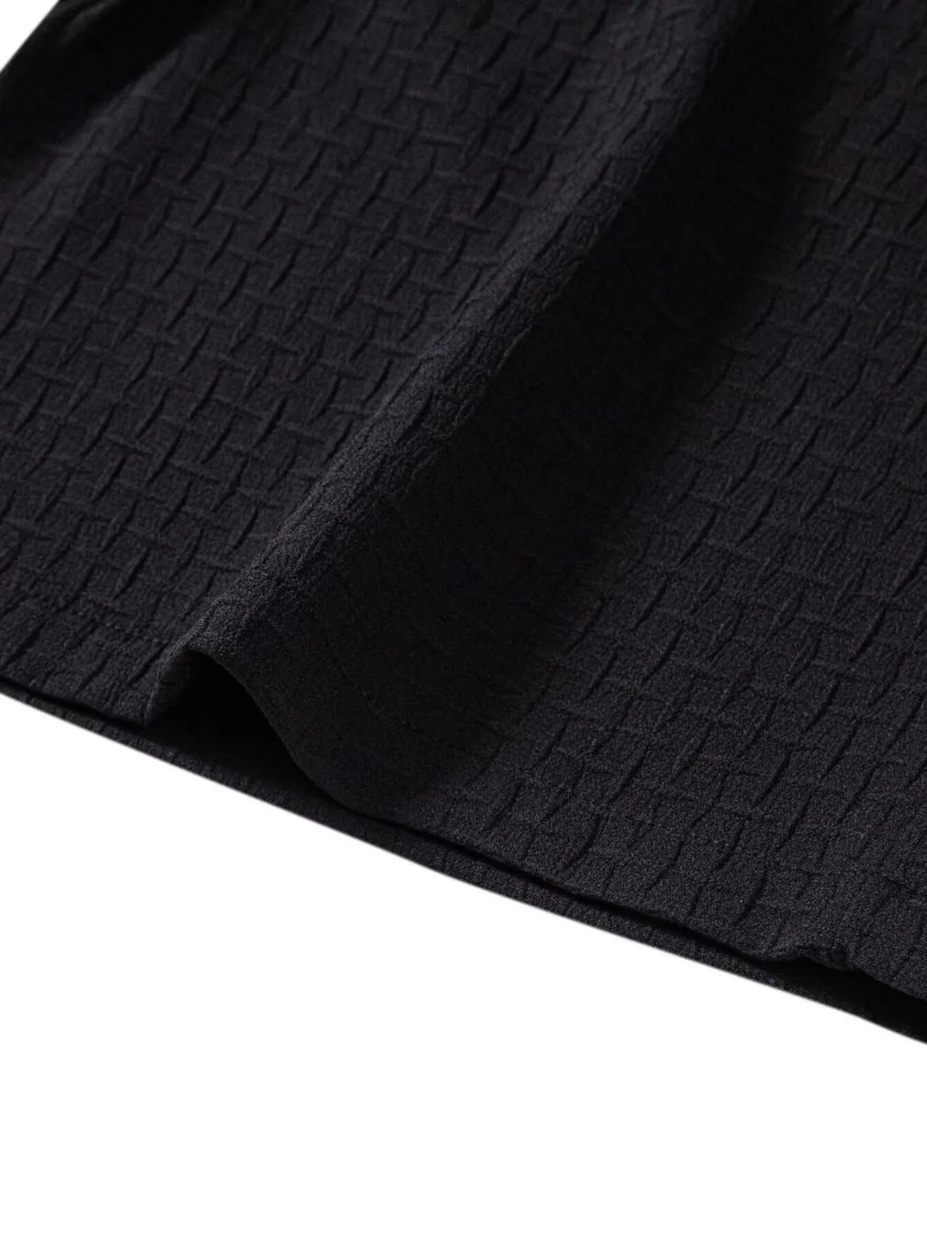 Shorts de jogging texturés classiques pour hommes avec taille élastique