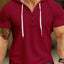 Men's Plus Size Drawstring Short Sleeve Hoodie
