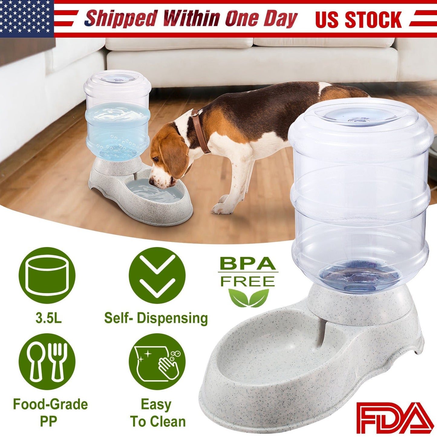 GBruno 3.5L Pet Water Dispenser