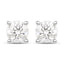 Boucles d'oreilles en diamant blanc véritable de 0,80 carat en or blanc 14 carats