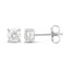 Boucles d'oreilles en diamant blanc véritable de 0,80 carat en or blanc 14 carats