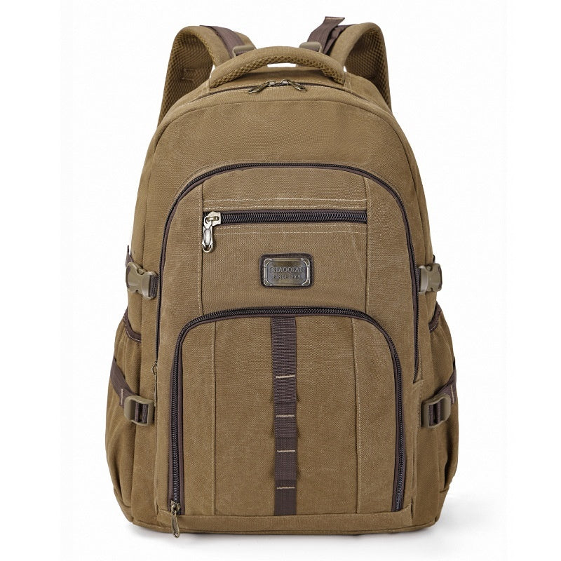 Mochila de senderismo de lona de gran capacidad y duradera