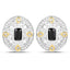 0.93 Carat Blue Sapphire & Diamond Sterling Silver Earrings