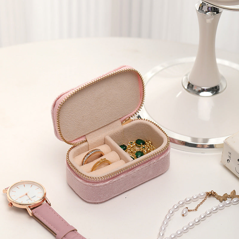 Velvet Travel Jewelry Storage Box - Portable and Stylish