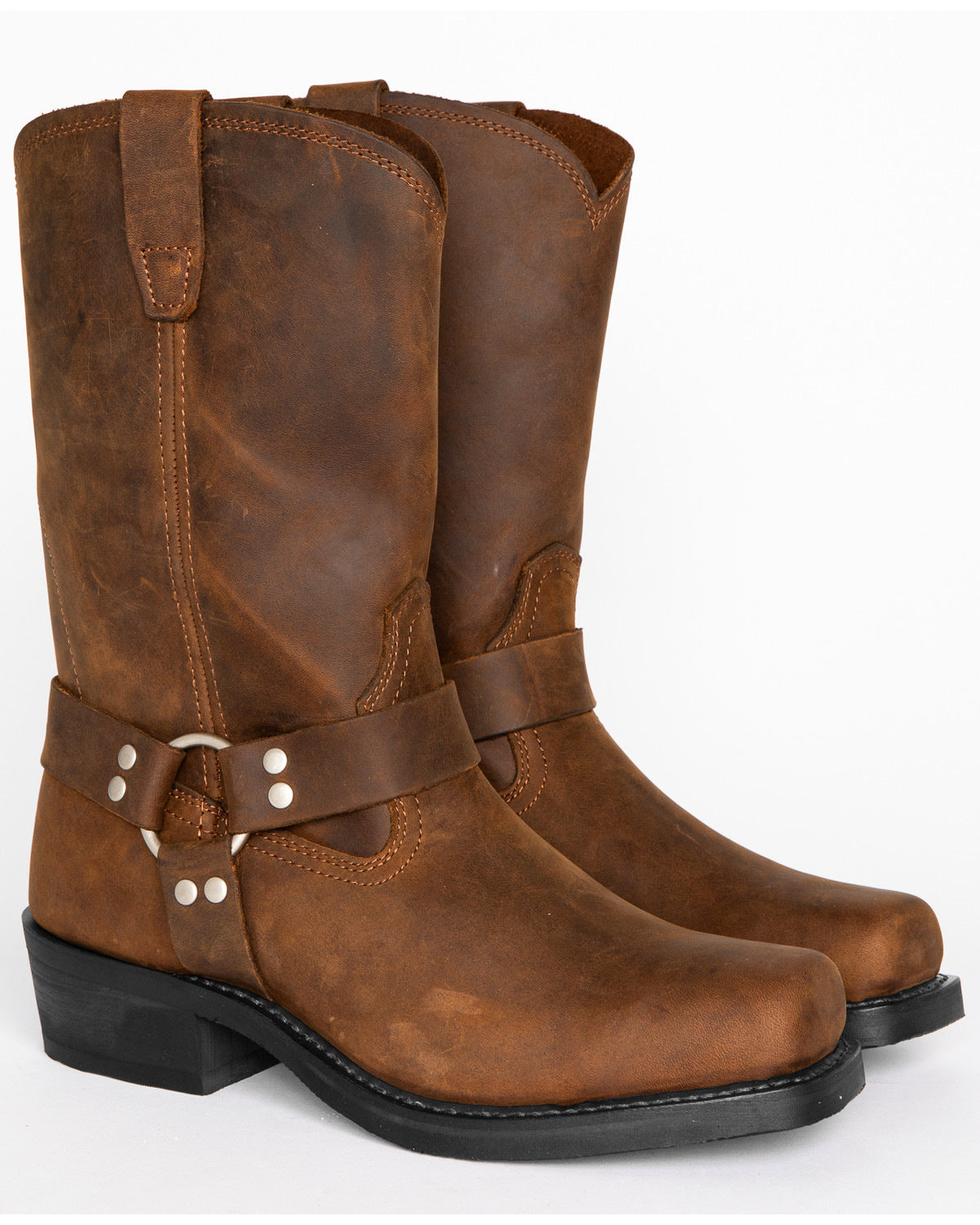 Botas Cortas de Moda para Hombres con Tacón Cuadrado