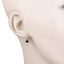 Pendientes de zafiro azul genuino y diamante de 1.65 quilates en oro amarillo de 10 quilates