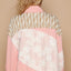 Modern Women Pink Applique Patchwork Zip-Up Jacket