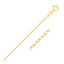 14k Yellow Gold Faceted Cable Link Chain - 1.3mm