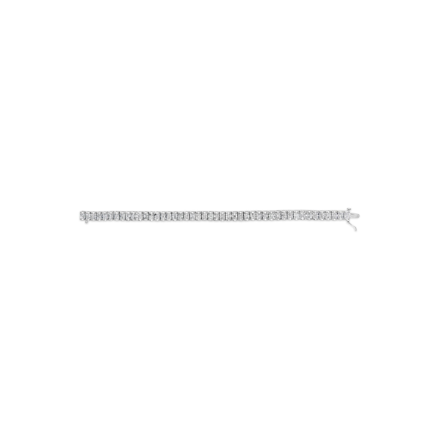 Pulsera de Tenis de Diamantes de Corte Princesa en Oro Blanco de 14K - 5.00 Cttw