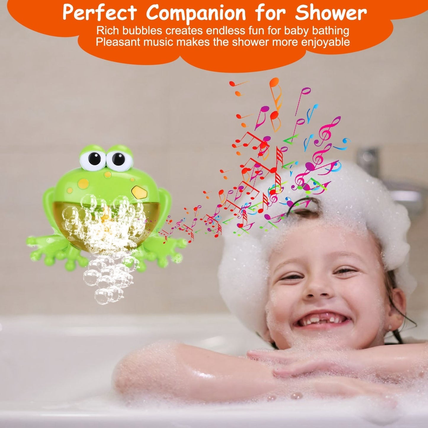Frog Musical Bubble Bath Maker for Toddlers