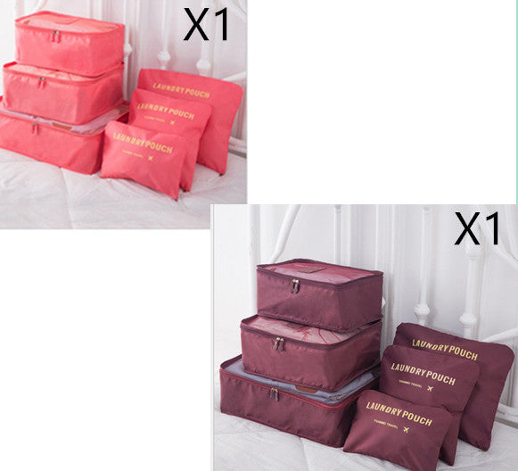 6-Piece Travel Storage Bag Set for Organized Packing