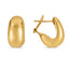 14k Yellow Gold Fancy Omega Hoop Earrings