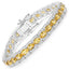 Bracelet en argent sterling .925 avec citrine véritable de 12,47 carats