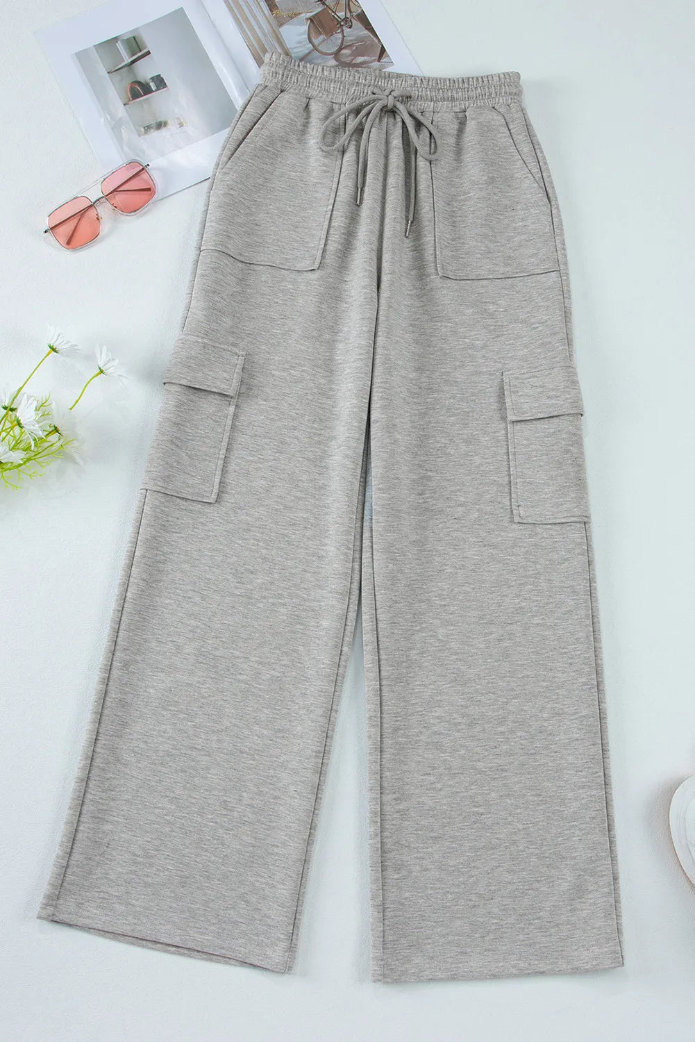 Pantalones Activos con Cuerda y Bolsillos