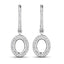 Pendientes Halo de Oro Blanco de 14K con Diamantes Genuinos de 0.32 Quilates