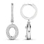 Pendientes Halo de Oro Blanco de 14K con Diamantes Genuinos de 0.32 Quilates