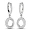 Pendientes Halo de Oro Blanco de 14K con Diamantes Genuinos de 0.32 Quilates