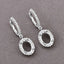 Pendientes Halo de Oro Blanco de 14K con Diamantes Genuinos de 0.32 Quilates