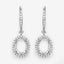 Pendientes Halo de Oro Blanco de 14K con Diamantes Genuinos de 0.32 Quilates