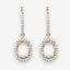 Boucles d'oreilles Halo en or jaune 14K avec 0,32 carat de diamants véritables