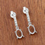 0.14 Carat Genuine White Diamond 14K White Gold Semi Mount Earrings
