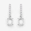 0.14 Carat Genuine White Diamond 14K White Gold Semi Mount Earrings