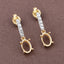 Pendientes Semi Montura de Diamante Blanco Genuino de 0.14 Quilates en Oro Amarillo de 14K