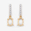 Pendientes Semi Montura de Diamante Blanco Genuino de 0.14 Quilates en Oro Amarillo de 14K