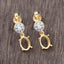 0.11 Carat Genuine White Diamond 14K Yellow Gold Semi Mount Earrings