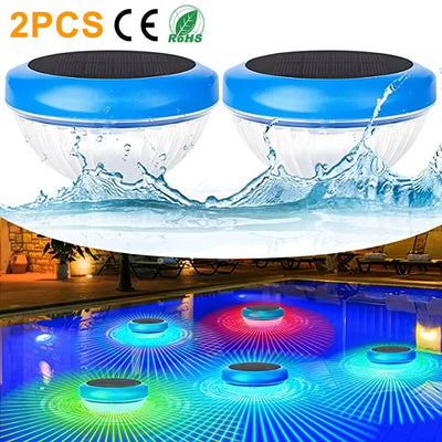 Solar Powered Floating LED Pool Lights - 2 Pack