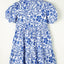 Royal Blue Printed Puff Sleeve Dress - Stylish & Feminine