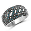 0.60 Carat Genuine Blue Diamond Sterling Silver Ring