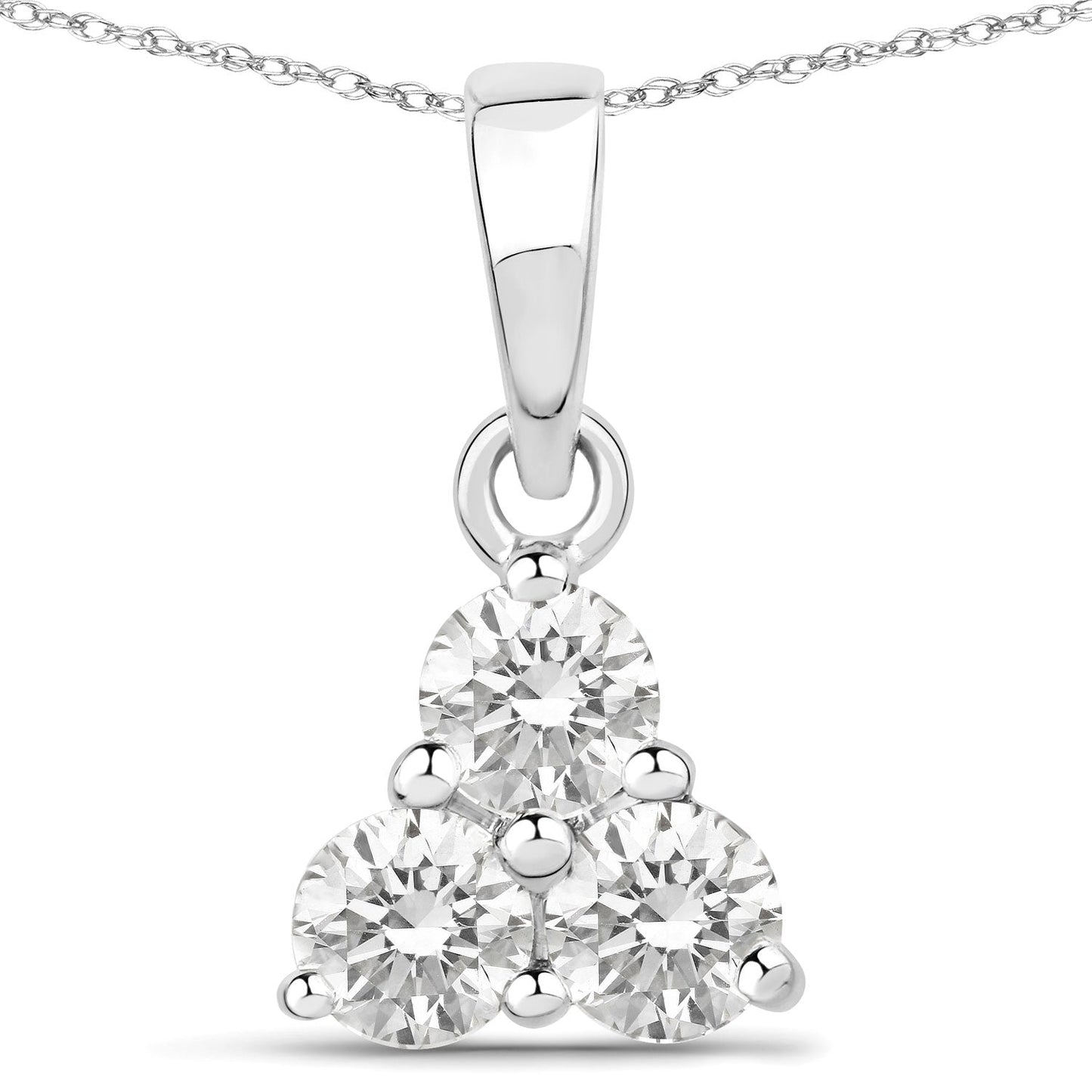 Colgante de Diamante Creado en Laboratorio de 0.51 Quilates en Oro Blanco de 14K