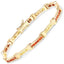 6.48 Carat Genuine Orange and Yellow Sapphire Bracelet