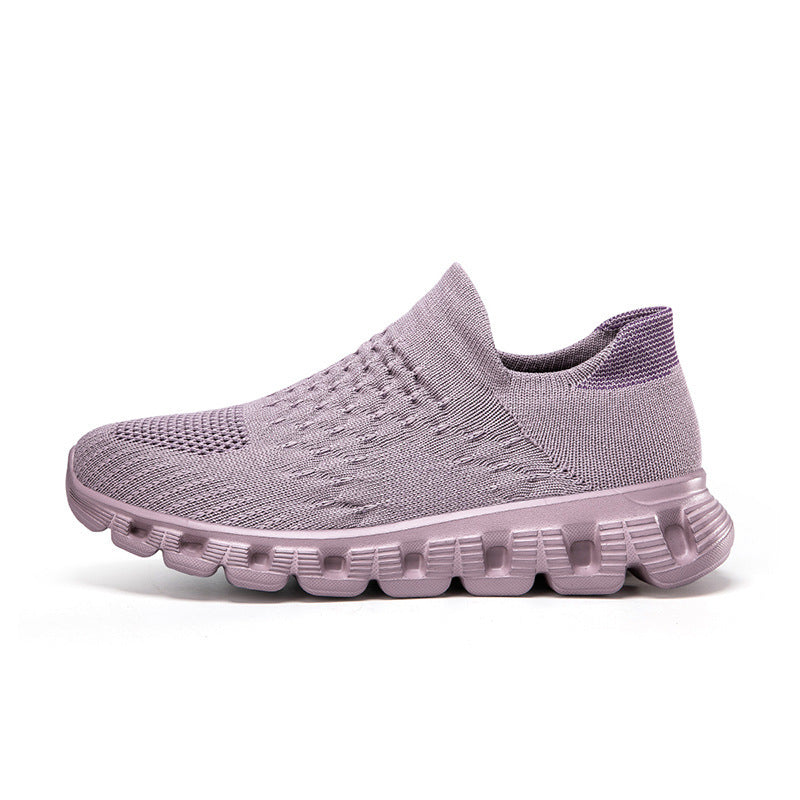 Slip-On Plus Size Women's Flying Woven Sneakers