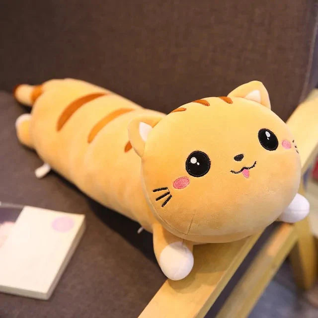 Juguetes de Peluche en Forma de Almohada de Gato Lindos - Compañeros Suaves y Acogedores