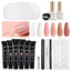 Kit de uñas de gel polimérico GAOY con luz UV - 6 colores para arte de uñas