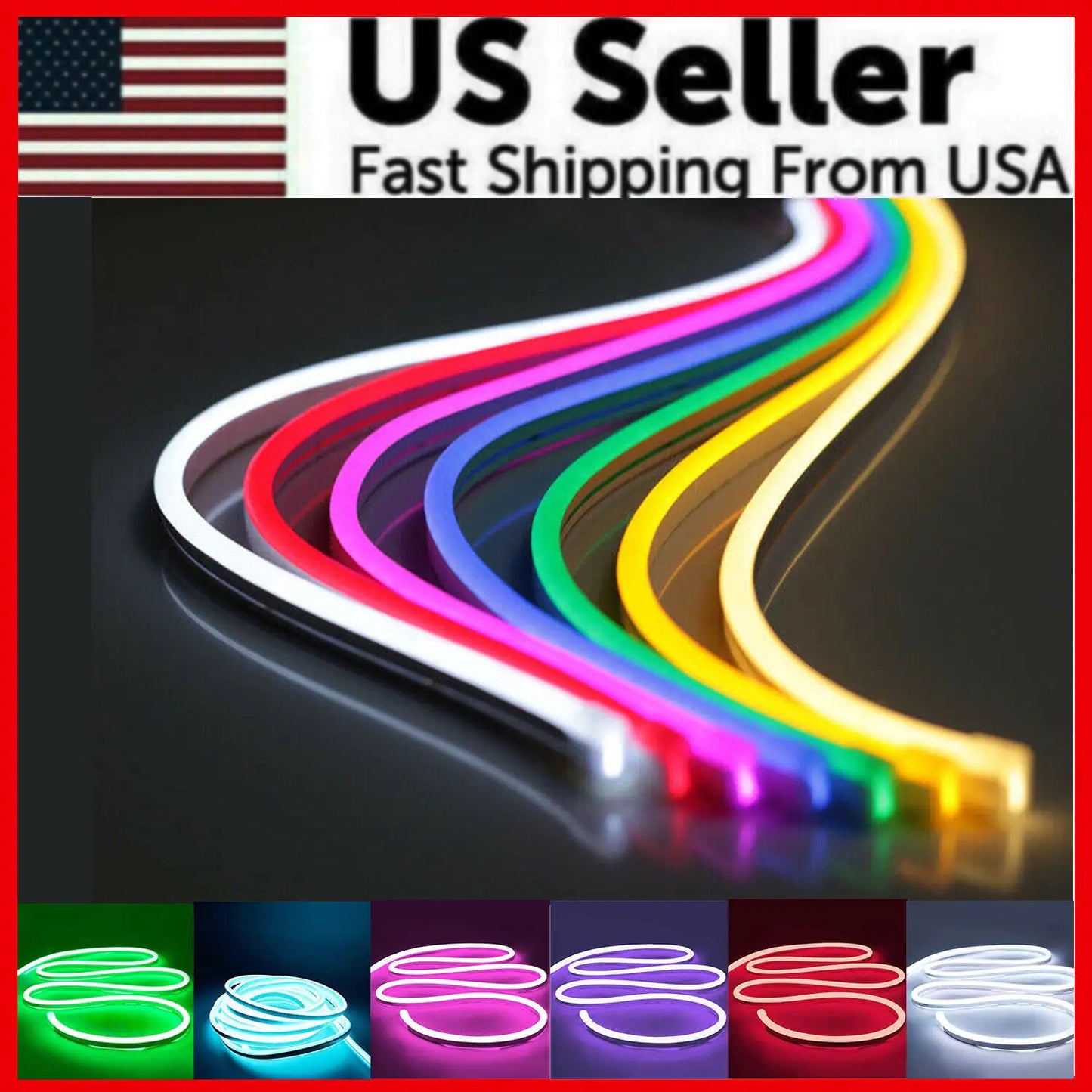 Lumières de corde néon LED flexibles - Tube en silicone étanche