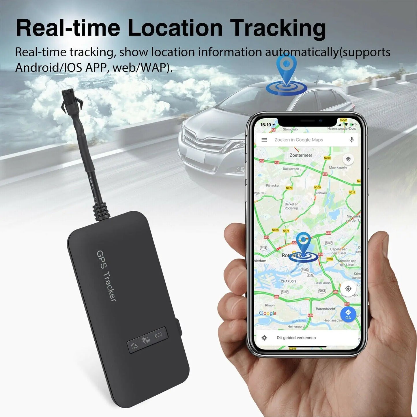 Premium Real-Time GPS Tracker for Vehicles and Motorcycles