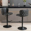 Modern Adjustable Swivel Bar Stools with Tufted Back