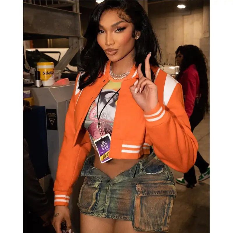 Veste Varsity Croppée