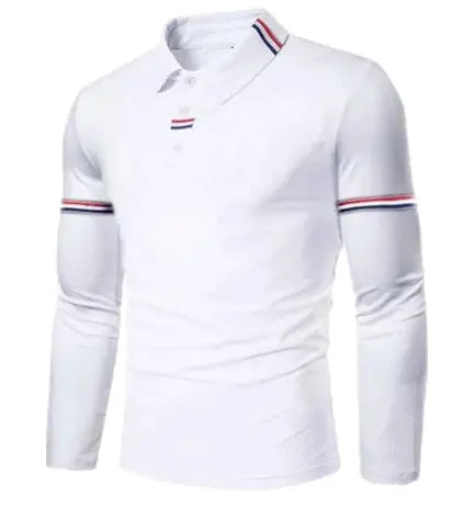 Camisa Polo de Manga Larga Casual para Hombre