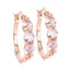 Boucles d'oreilles en argent sterling avec morganite et diamants de 1,63 carat