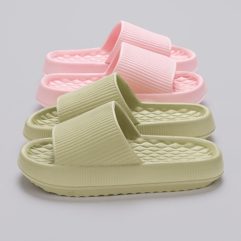 Chaussons d'été en EVA avec motif en losange - Chaussures d'intérieur pour femmes