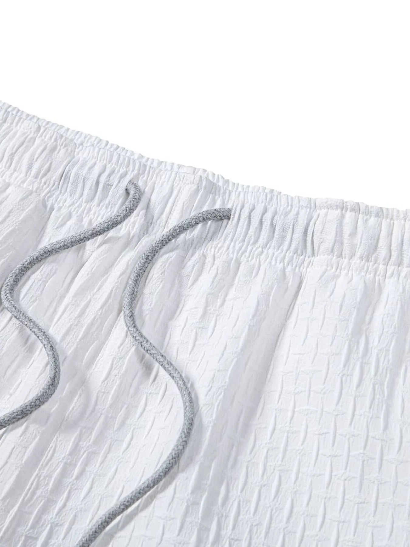 Shorts de jogging texturés classiques pour hommes avec taille élastique