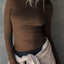 Long Sleeve Crop T-Shirt with Ribbed Texture
