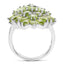Anillo de Compromiso de Peridoto Genuino de 8.89 Quilates en Plata Esterlina .925
