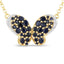 3.83 Carat Genuine Blue Sapphire & White Zircon Pendant